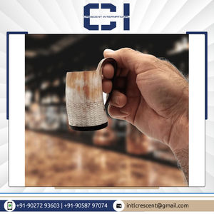 Meilleure vente 500ml Ins Style tasses à bière en céramique fini à la main naturel Viking corne à boire accessoires à bas prix pour les fêtes - Product Image 4