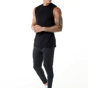 Camisetas sin mangas de punto transpirables para hombre con cuello redondo de talla grande para correr, entrenamiento, ropa de gimnasio, secado rápido, ecológico, sin mangas - Product Image 4