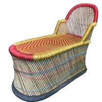 Chaise de plage écologique faite à la main en bambou pour l'extérieur, une place, chaise longue pour le jardin, les loisirs ou l'hôtel.