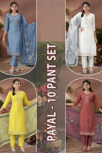 ชุด anarkali kurta ทำจากผ้าฝ้ายที่ทันสมัยพร้อมการปักลายเสื้อผ้าชาติพันธุ์ระดับพรีเมียมสำหรับผู้หญิงและเด็กผู้หญิงสำหรับผู้ค้าปลีก - Product Image 2