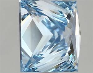 Lab Grown Diamond Princess 2.06ct Fancy Vivid Blue VVS1 - Product Image 2