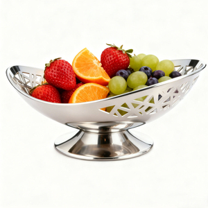 Plat de service à fruits en laiton de forme irrégulière, écologique, plateaux de service en métal pour la vaisselle d'hôtel, design personnalisable disponible, prix bas - Product Image 4