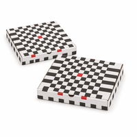 Boîte à pizza résistante à la graisse, doublée de papier aluminium, pour la livraison de pizzas chaudes à emporter, boîte d'emballage en carton ondulé avec logo personnalisé imprimé