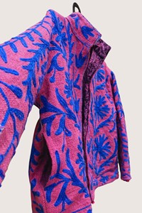Cardigan en coton brodé floral bohème, col mandarin, manches longues, grande taille, vêtements décontractés pour femmes, vêtements d'automne - Product Image 4