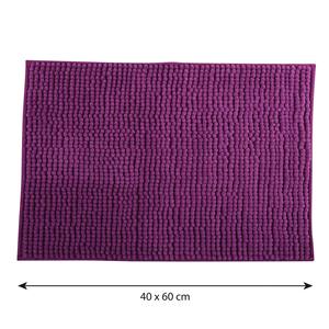 MSV "Chenille" non-slip microfiber <b>bath</b> <b>mat</b> in violet, 40 x 60 cm - Product Image 2