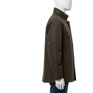 Chaqueta Impermeable de Lona para Hombre con Cuello Alto, Ropa de Exterior, Material Cortavientos, Uso Diario, Prenda de Moda, Hecho a Medida, Venta al por Mayor - Product Image 3