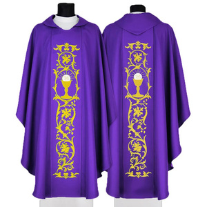 Offre Spéciale bonne qualité prêtre tenue dalmatique vêtement chasuble 2025 sur mesure de haute qualité nouveau Design brodé chasuble - Product Image 2