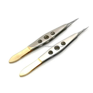 Pinces de micro-transplantation capillaire en acier inoxydable de classe II, finition argentée satinée mate, instruments ophtalmiques de bonne qualité - Product Image 4