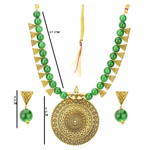 Bijoux ronds en laiton vert pour les occasions de fête - Product Image 4