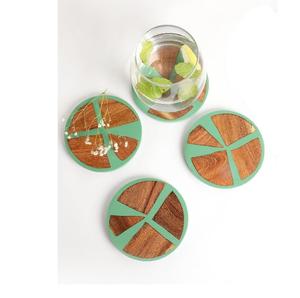 Premium Wooden Coasters Stylish & Durable Hot Seller Fast <b>Water</b> <b>Absorbent</b> Diatomite Coaster for Home and Office - Product Image 6