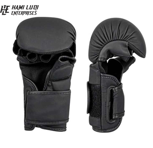 Gants de combat MMA en cuir de vachette platine de haute qualité 10oz 12oz 14oz 16oz avec impression de logo personnalisé - Product Image 1