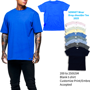 Custom <b>Blank</b> Pure Cotton heavy <b>weight</b> 180GSM to 250GSM Street Wear Oversize Drop Shoulder Men's T-shirt Loose fit - Product Image 6