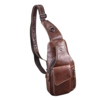 Sac bandoulière personnalisable en cuir PU avec port USB, design français, pour homme, sacoche messager transfrontalière