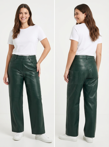 Pantalones de Cuero de Primera Calidad al por Mayor, Cómodos, con Trabillas para Cinturón, Bolsillos con Botones, Estilo Moderno, Ajuste Cómodo - Product Image 5