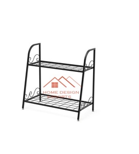 Galvanize Tray Best-seller Accessoires de décoration de jardin au design classique Support de jardinière en métal au fini noir - Product Image 3