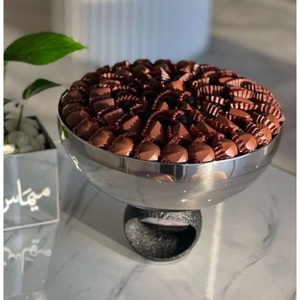 Merveilleux Design Vaisselle Chocolat Bol De Service Desserts Titulaire Premium Or Martelé Métal Rond Chocolat Bol En Vente - Product Image 3