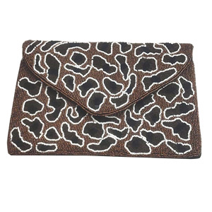 Hermoso bolso de mano nacarado con cuentas bordadas con eslinga de cadena para mujer con cuentas nacaradas forro de satén rosa - Product Image 6