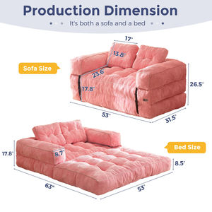 Most Trending Product Alibabaa Low Moq Custom KD Packing <b>Double</b> Chaise Sofa No Professional Installation Required - Product Image 6