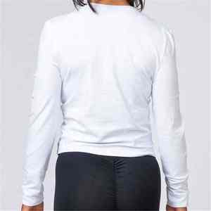 Camiseta Deportiva de Algodón Elástico con Logotipo Personalizado para Mujer, Ajuste Suave, Top de Entrenamiento Activo para Uso Diario - Product Image 4