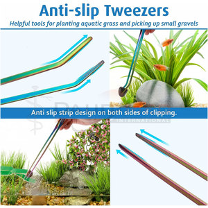 Kit de Aquascaping de acero inoxidable Premium 6 en 1, herramientas manuales, certificación CE, incluye pinzas para plantas acuáticas, espátula - Product Image 3