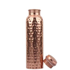Ayurvedic copper bottle with elegant finished <b>tight</b> leakproof cap and handcrafted antique texture for daily hydration - Product Image 1