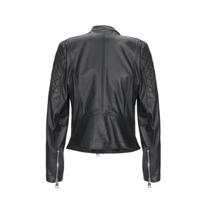 Veste en cuir pour femme de haute qualité sur mesure, design tricoté, coupe-vent et respirante, vente en gros d'usine - Product Image 5