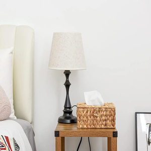 Meilleure vente de porte-serviettes en jacinthe d'eau couvercle de boîte à mouchoirs Rectangle décoratif supports élégants - Product Image 1