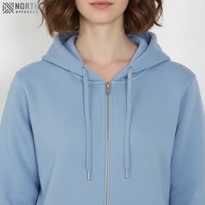 Jersey con capucha en relieve de algodón pesado 100% personalizado, ropa de calle con cuello con capucha bordado y tela de lana de algodón - Product Image 4