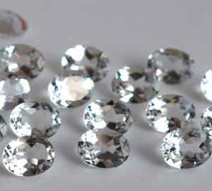 บุษราคัมสีขาวธรรมชาติทรงวงรีตัดขนาด7x9มม. เป็นรูปวงรีหลวมสีขาวบุษราคัม - Product Image 5