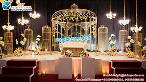 Elegante y Ligero Fondo de Escenario de Metal con Media Jaula para Bodas Cristianas con Tamaño Personalizado - Product Image 2