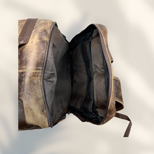 Venta caliente Unisex de cuero de lujo Laptop Mochila Lona Vintage Diseño de moda Cierre de cremallera Gran capacidad Ligero Diario - Product Image 4