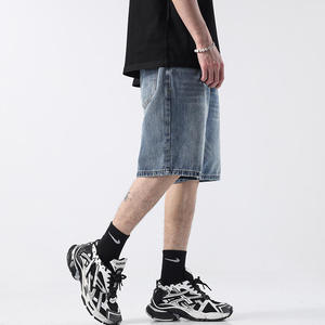 Dernière conception OEM Vêtements d'extérieur Style blanc Short en jean pour hommes Nouveau short en denim à la mode de couleur unie pour hommes à bas prix - Product Image 4