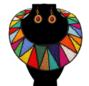 Collier à chaîne à maillons brodés élégant Tradebyd, bijoux faits à la main par un designer, style ethnique bohème chic pour unisexe, anniversaire - Product Image 2