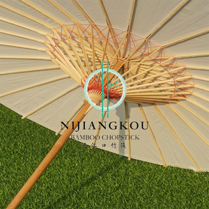 Oil Paper Custom Wooden Umbrella Mini White Paper Umbrellas Parasol for Wedding
