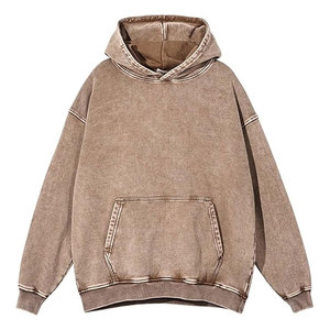 Sudadera con Capucha Extra Grande de Felpa Francesa Lavada al Ácido, 100% Algodón, con Logotipo Personalizado - Product Image 1