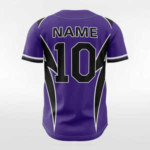 Fully Sublimated Full Button <b>Baseball</b> Jersey Uniforms Softball Jerseys 100% Polyester Anti-Bacterial - Product Image 4