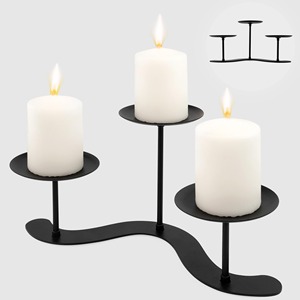 Candélabre minimaliste en métal pour décoration intérieure contemporaine pièce maîtresse de Table mariage Diwali bougeoir de noël - Product Image 5