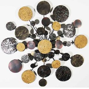 MS-Decoración de pared para el hogar, arte decorativo de Metal con flores para oficina, sala de estar, dormitorio, interior y exterior - Product Image 5