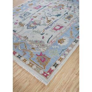 พรมขนสัตว์ถักมือ Cyanna Gold ขนาด 9x12 ฟุต รูปทรงสี่เหลี่ยมผืนผ้า ลายเหรียญตรา สำหรับห้องนั่งเล่นหรือห้องนอน PKWL-955 - Product Image 2