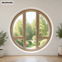 Fenêtres à battants en aluminium de forme personnalisée, design arche, rond, triangle, fenêtres à battants modernes pour projet de villa