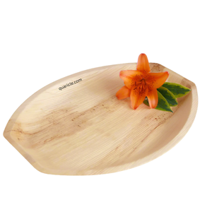 Bandeja/plato ovalado de Areca desechable con precios elegantes para eventos, bodas, cumpleaños, viajes, supermercados, comercio electrónico - Product Image 1