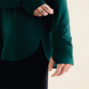 Camisetas de manga larga de alta calidad para mujer, camisetas casuales de algodón con cuello redondo holgadas hechas a medida para otoño ODM OEM de gran tamaño - Product Image 6