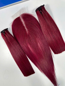 Extensiones de Cabello Humano Virgen Remy 100% de Alta Calidad y Económicas para Mujer, Frontal y Cierre de AZURA HAIR, Doble Trama a Máquina, Frontal Vietnamita - Product Image 4