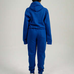 Ensemble de survêtement pour femme en polyester + élasthanne de qualité supérieure, 2 pièces, hiver, uni, manches longues, design court et ajusté - Product Image 5