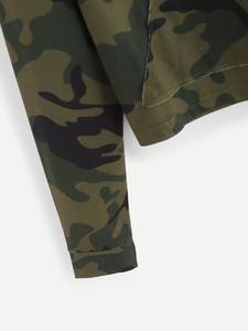 Sudaderas cortas de felpa para mujer con diseños de camuflaje personalizados, sudaderas de felpa francesa para mujer con estampado de camuflaje de alta calidad - Product Image 5