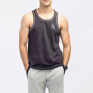 Camiseta sin mangas de fitness para hombre hecha en Pakistán, ropa de verano informal de punto transpirable, tamaños personalizados de alta calidad - Product Image 1