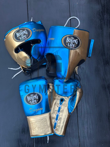 Ensemble de boxe d'entraînement en cuir de vachette véritable multicolore avec sangle de poignet réglable et logo personnalisé – Vente en gros - Product Image 5