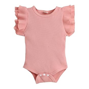 JAVELIN Plain White Spandex/Bebé de fibra de bambú para recién nacidos Body infantil unisex con cierre de botón a granel al por mayor - Product Image 1