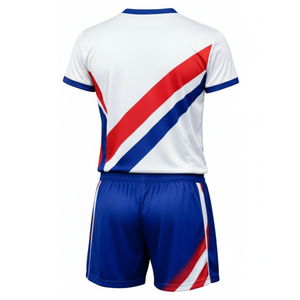 ชุดยูนิฟอร์มวอลเลย์บอลแบบซับลิเมชั่นสามสีทันสมัย ระบายอากาศได้ดี สีขาว แดง น้ำเงิน เสื้อวอลเลย์บอล รับสกรีนโลโก้ ชุดแข่งทีม - Product Image 2