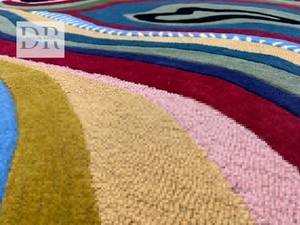 Tapis en laine de luxe moderne fait à la main de haute qualité tissé à la main tapis multicolore pour salle à manger salon chambre maison sol - Product Image 5